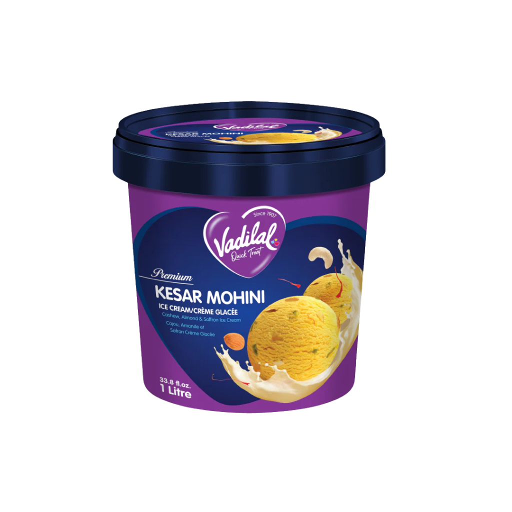 Vadilal Kesar Mohini Icecream 1 ltr buy online USA - 1